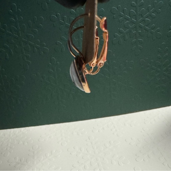 ❄️ SALE! NEW Holiday Rose Gold Leverback Christmas Earrings Animal Print Cross - Picture 7 of 11